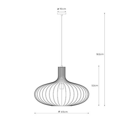 Lucide 78374/65/33 - Lestenec na vrvici MANUELA 1xE27/60W/230V pr. 65 cm zelen