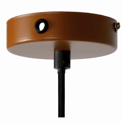 Lucide 78395/01/43 - Lestenec na vrvici GASSET 1xE27/60W/230V rjava