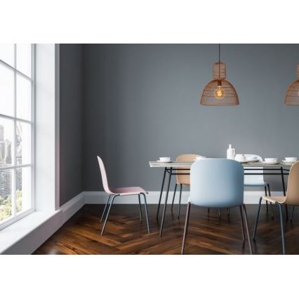 Lucide 78395/01/43 - Lestenec na vrvici GASSET 1xE27/60W/230V rjava