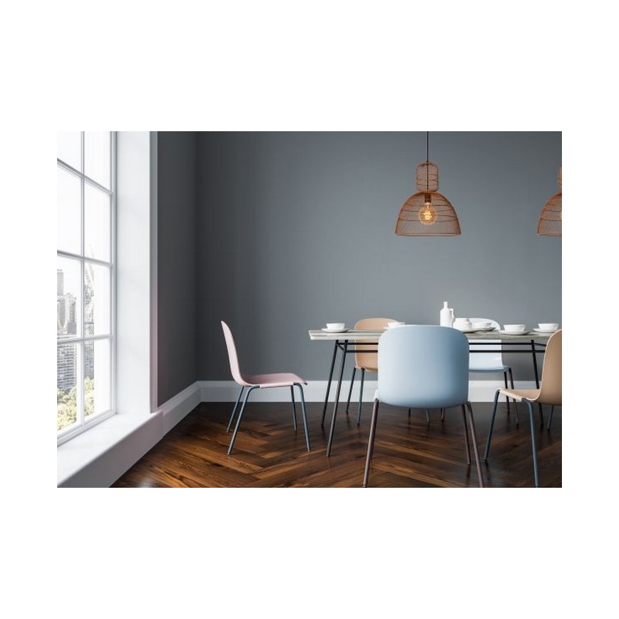 Lucide 78395/01/43 - Lestenec na vrvici GASSET 1xE27/60W/230V rjava