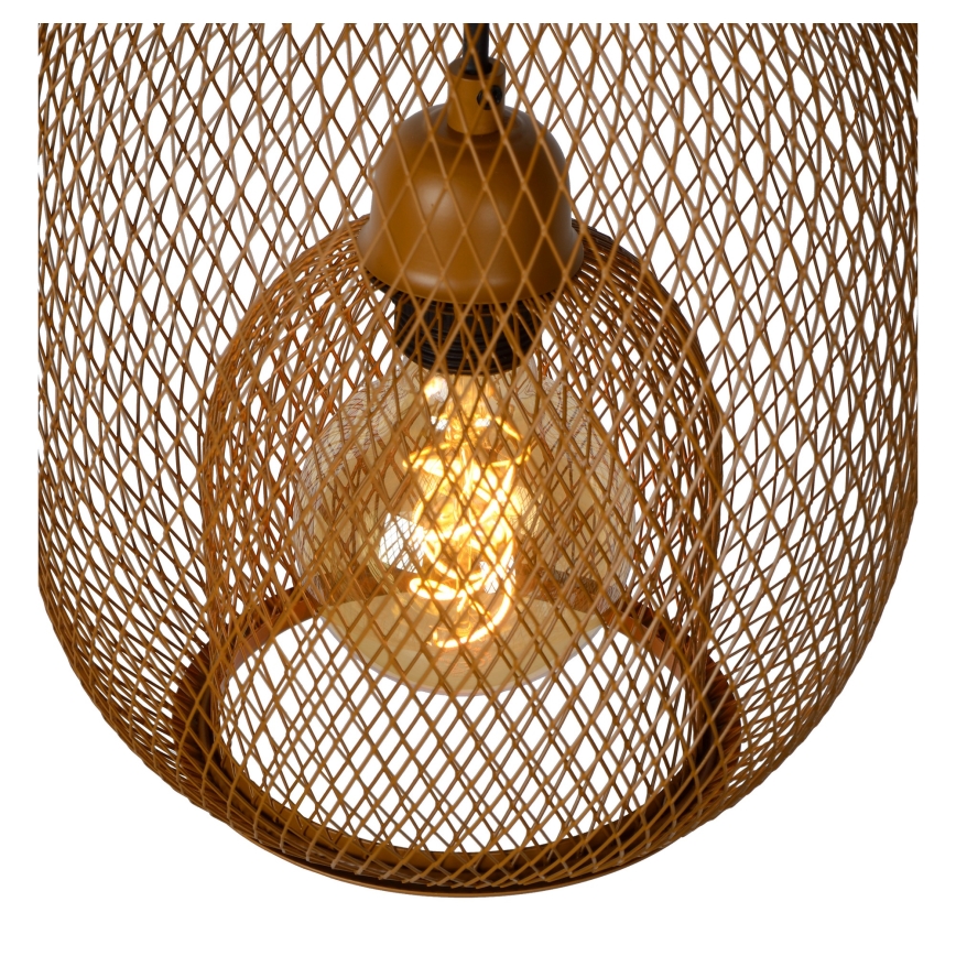 Lucide 78396/01/43 - Lestenec na vrvici JERREL 1xE27/40W/230V rjav