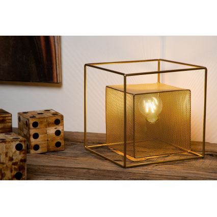 Lucide 78591/01/02 - Namizna svetilka EXTRAVAGANZA MORRIS 1xE27/40W/230V medenina