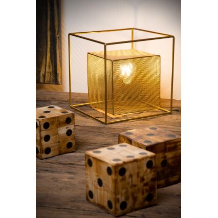 Lucide 78591/01/02 - Namizna svetilka EXTRAVAGANZA MORRIS 1xE27/40W/230V medenina