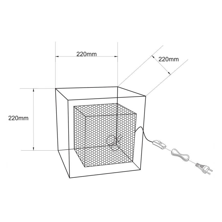 Lucide 78591/01/02 - Namizna svetilka EXTRAVAGANZA MORRIS 1xE27/40W/230V medenina