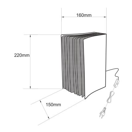 Lucide 78596/01/30 - Namizna svetilka LIVRET 1xE14/25W/230V