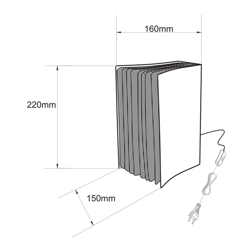 Lucide 78596/01/30 - Namizna svetilka LIVRET 1xE14/25W/230V