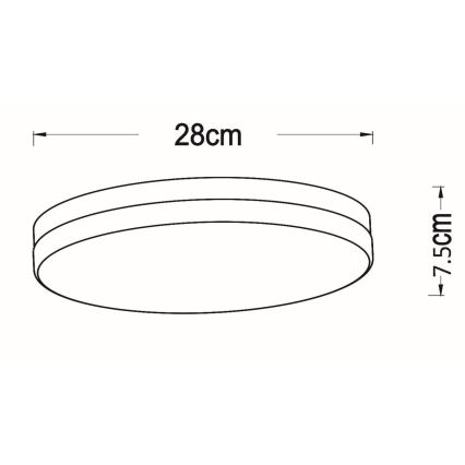 Lucide 79111/30/30 - LED Kopalniška stropna svetilka s senzorjem BISKIT LED/18W/230V pr. 28cm IP44 črna