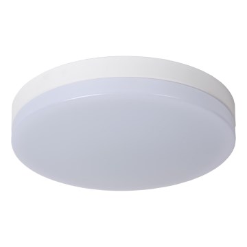 Lucide 79111/40/31 - LED Kopalniška stropna svetilka s senzorjem BISKIT LED/36W/230V pr. 40 cm IP44 bela