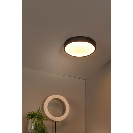 Lucide 79185/30/30 - LED Zatemnitvena stropna svetilka UNAR LED/18W/230V pr. 30 cm črna