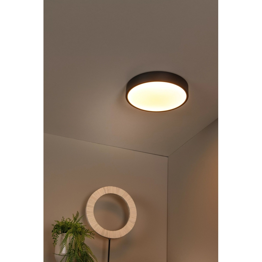 Lucide 79185/30/30 - LED Zatemnitvena stropna svetilka UNAR LED/18W/230V pr. 30 cm črna
