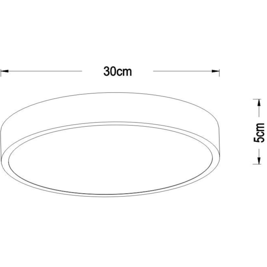 Lucide 79185/30/30 - LED Zatemnitvena stropna svetilka UNAR LED/18W/230V pr. 30 cm črna