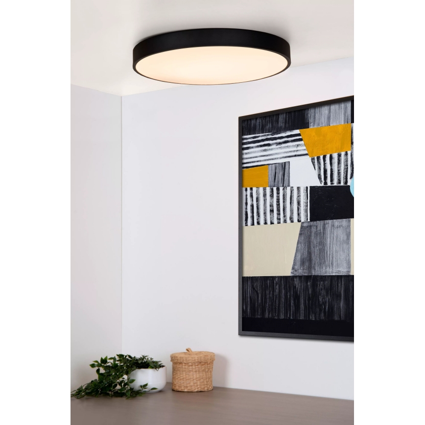 Lucide 79185/50/30 - LED Zatemnitvena stropna svetilka UNAR LED/36W/230V pr. 49,5 cm črna