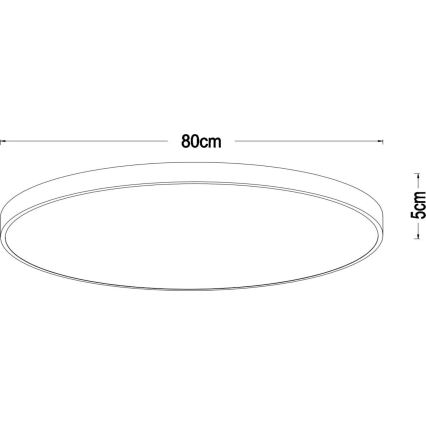 Lucide 79185/80/02 - LED Zatemnitvena stropna svetilka UNAR LED/80W/230V pr. 80 cm zlata