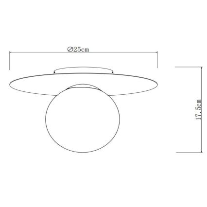 Lucide 79187/01/31 - Stropna svetilka TRICIA 1xE27/15W/230V pr. 25 cm bela