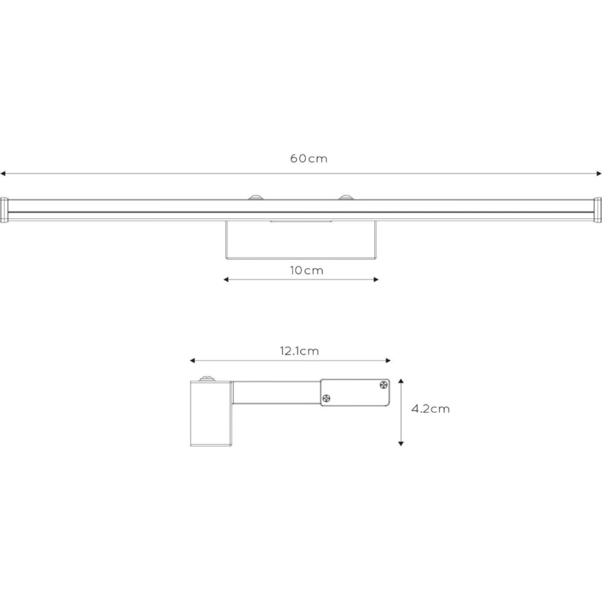 Lucide 79297/12/12 - LED Kopalniška luč za osvetlitev ogledala ONNO LED/11W/230V 60 cm IP44 sijajni krom