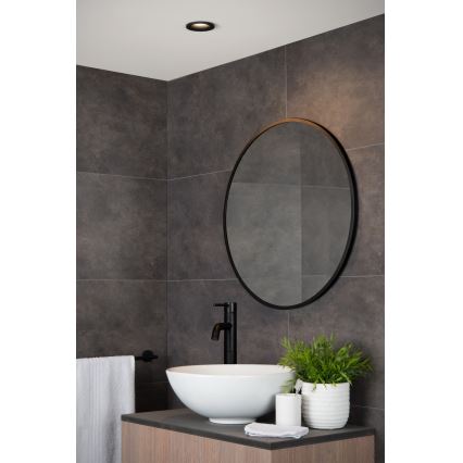 Lucide 09923/01/30 - Kopalniška vgradna svetilka ZIVA 1xGU10/50W/230V IP44 črna