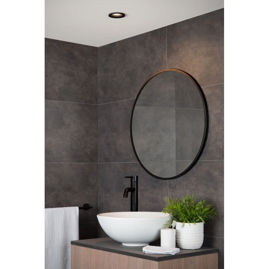 Lucide 09923/01/30 - Kopalniška vgradna svetilka ZIVA 1xGU10/50W/230V IP44 črna