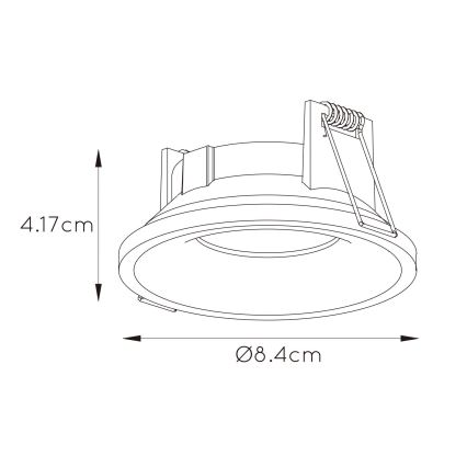 Lucide 09923/01/30 - Kopalniška vgradna svetilka ZIVA 1xGU10/50W/230V IP44 črna