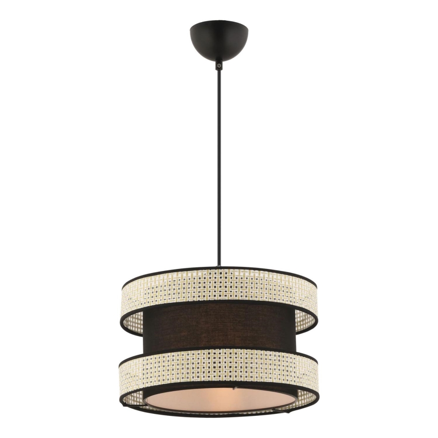 Lustar na vrv HALO 1xE27/60W/230V crna/krem