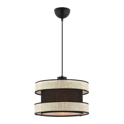 Lustar na vrv HALO 1xE27/60W/230V crna/krem