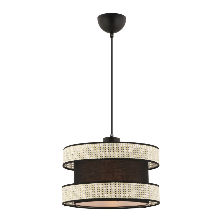 Lustar na vrv HALO 1xE27/60W/230V crna/krem
