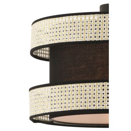 Lustar na vrv HALO 1xE27/60W/230V crna/krem