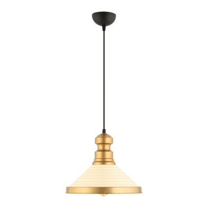 Luster MONZA 1xE27/40W/230V pr. 30 cm kremasta/zlata