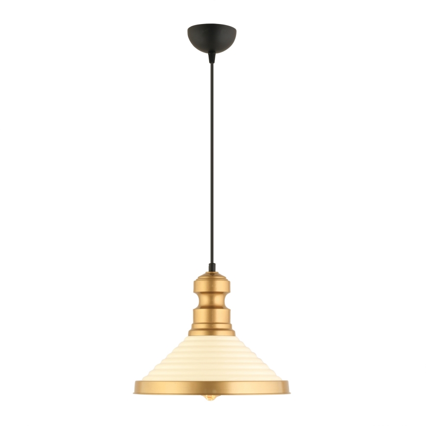 Luster MONZA 1xE27/40W/230V pr. 30 cm kremasta/zlata