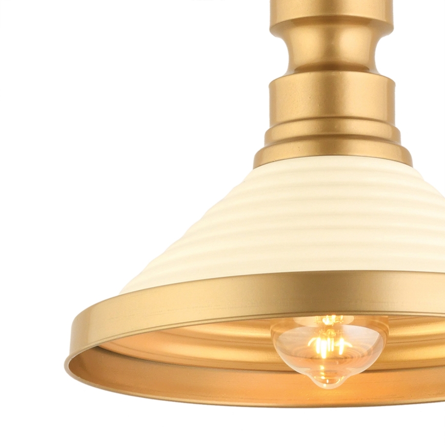 Luster MONZA 1xE27/40W/230V pr. 30 cm kremasta/zlata