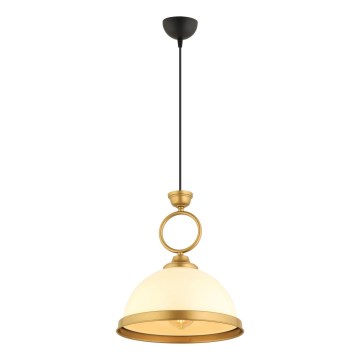 Luster MONZA 1xE27/40W/230V Ø 26 cm kremasta/bronasta