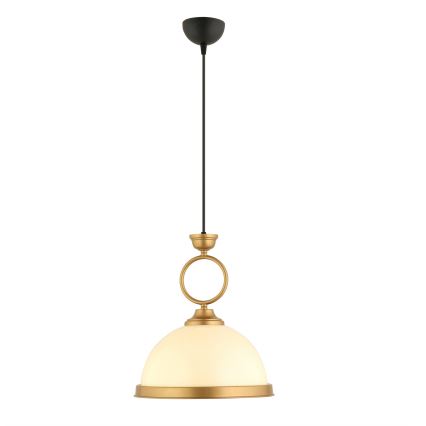 Luster MONZA 1xE27/40W/230V Ø 26 cm kremasta/bronasta