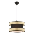 Luster na kablu HALO 1xE27/60W/230V crna/bež