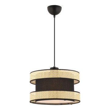 Luster na kablu HALO 1xE27/60W/230V crna/bež
