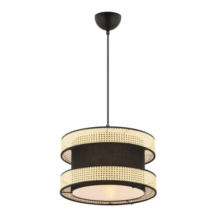 Luster na kablu HALO 1xE27/60W/230V crna/bež