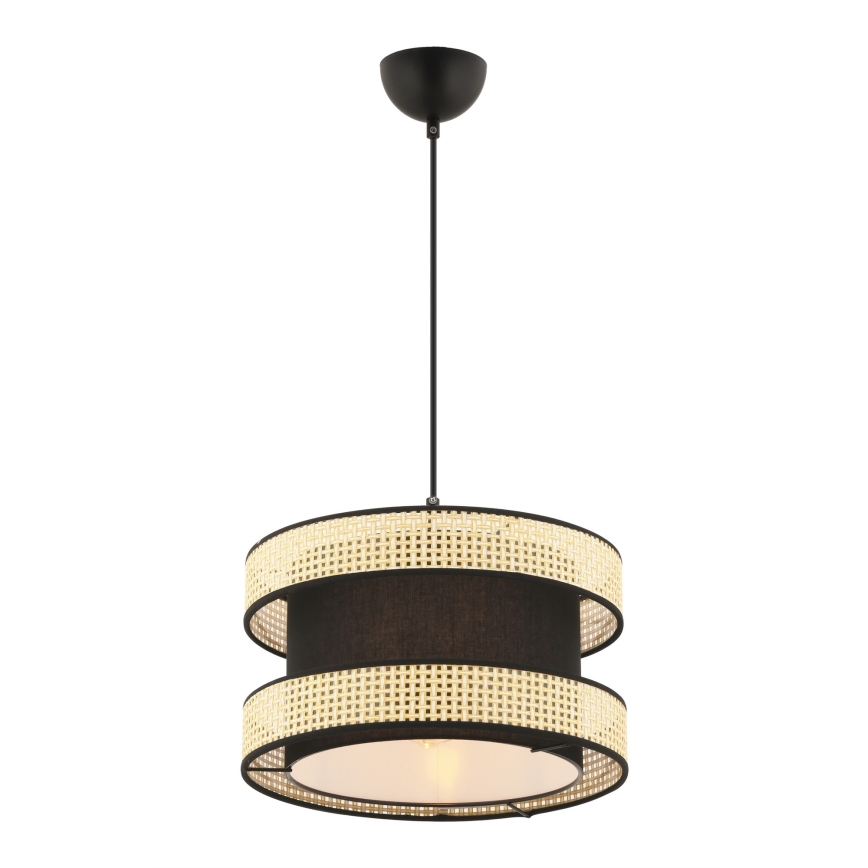 Luster na kablu HALO 1xE27/60W/230V crna/bež