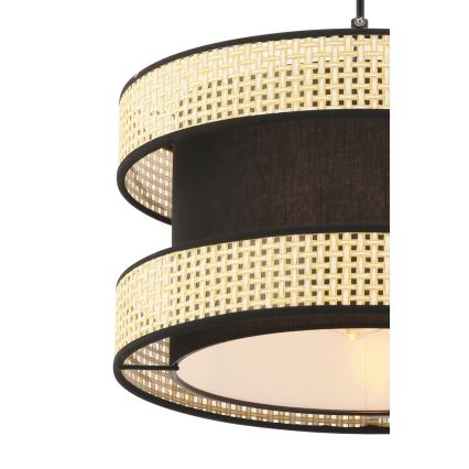 Luster na kablu HALO 1xE27/60W/230V crna/bež