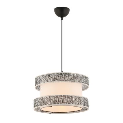 Luster na kablu HALO 1xE27/60W/230V smetanová/sivá