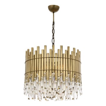 Luster na lancu CRYSTALLINE 6xE27/40W/230V pr. 40 cm mesing