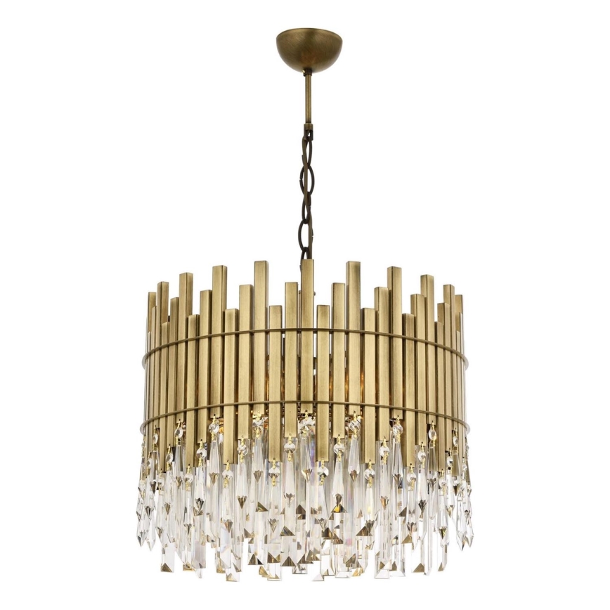 Luster na lancu CRYSTALLINE 6xE27/40W/230V pr. 40 cm mesing