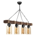Luster na lancu JASMIN 4xE27/40W/230V smeđa/bežová