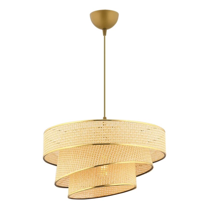 Luster na lanku COUPER 1xE27/60W/230V bež/bel°y