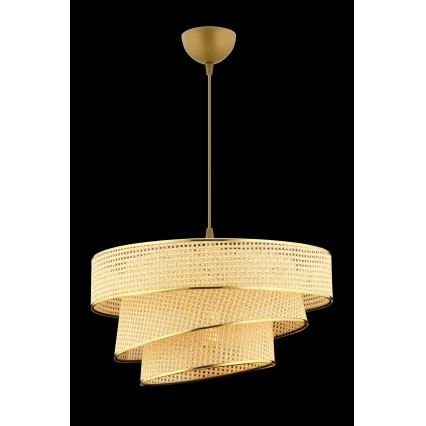 Luster na lanku COUPER 1xE27/60W/230V bež/bel°y