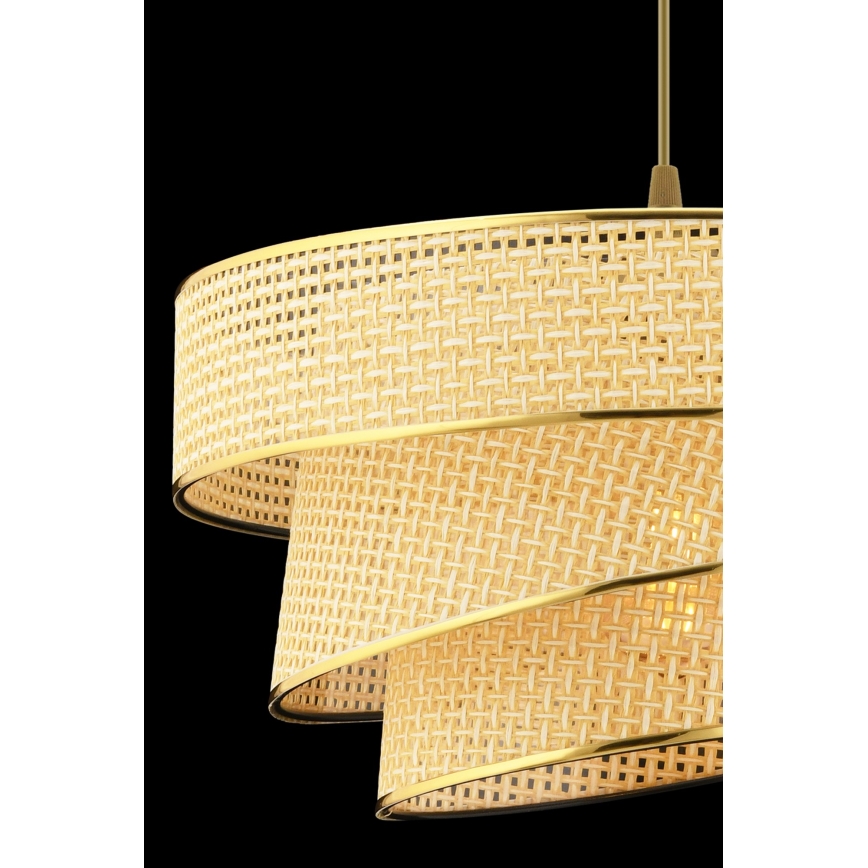 Luster na lanku COUPER 1xE27/60W/230V bež/bel°y