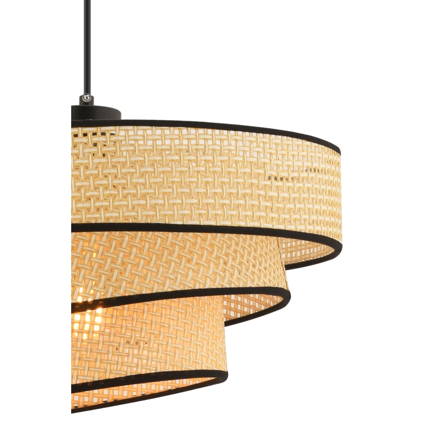 Luster na lanku COUPER 1xE27/60W/230V bežová/černá
