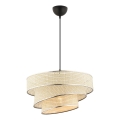 Luster na lanku COUPER 1xE27/60W/230V krem/ sjajni hrom