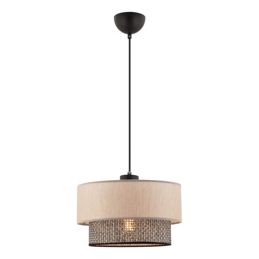 Luster na lanku ECHO 1xE27/60W/230V bežová/šedá