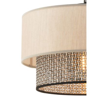 Luster na lanku ECHO 1xE27/60W/230V bežová/šedá