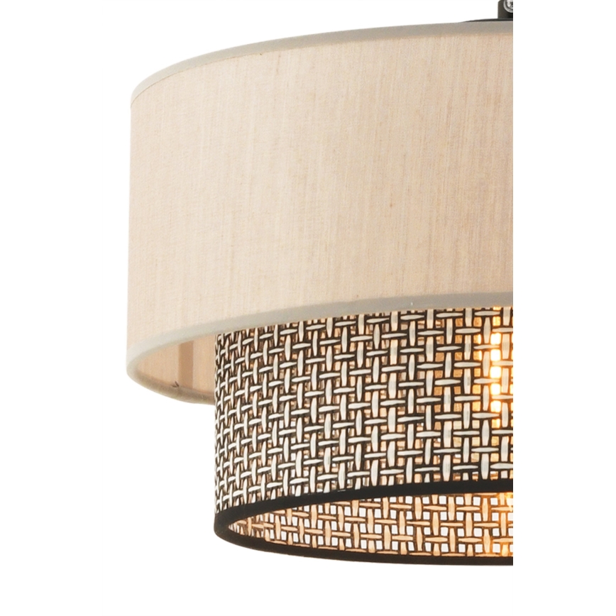 Luster na lanku ECHO 1xE27/60W/230V bežová/šedá