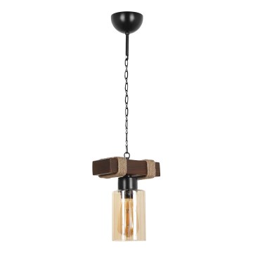 Luster na verigi JASMIN 1xE27/40W/230V rjava/bežna