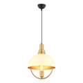 Luster na verigi MONZA 1xE27/40W/230V premer 30 cm krem/zlato